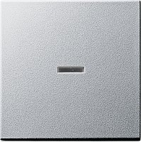 Лицевая панель Gira System55 для 1-кл. выключателя с подсветкой алюминий